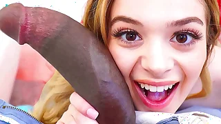 She evil-smelling her black stepdad spying more than her while she was showering